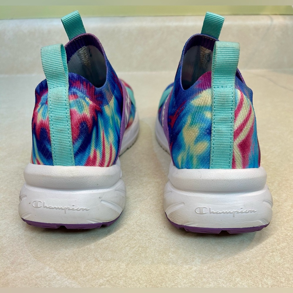 Champion Sneakers Shoes Women’s Kinna X Lo Violet Teal Tie-Dye Sz. 9w - Picture 3 of 9